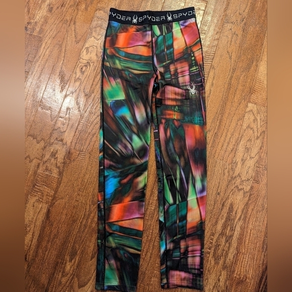 Spyder Leggings or base layer Colour splash, youth 14/16- L or Women's S - Picture 2 of 6